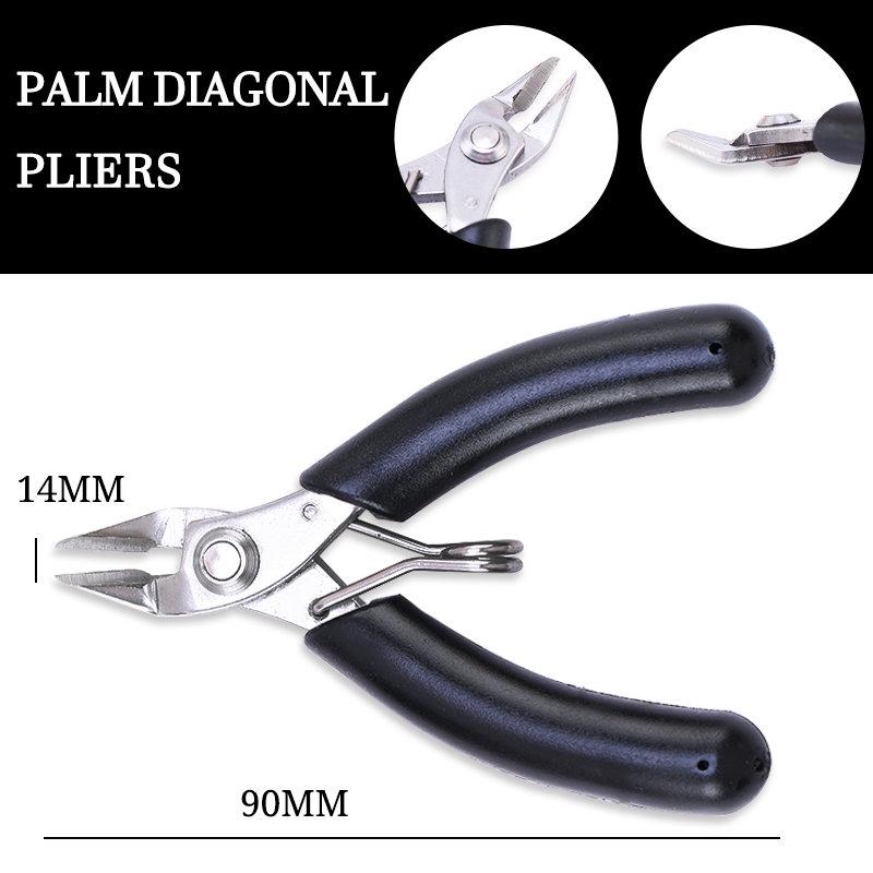 Alicate de aço inoxidável para joias, alicate de bico fino, alicate de bico redondo e cortador de arame para fabricação de joias, suprimentos para reparo de miçangas