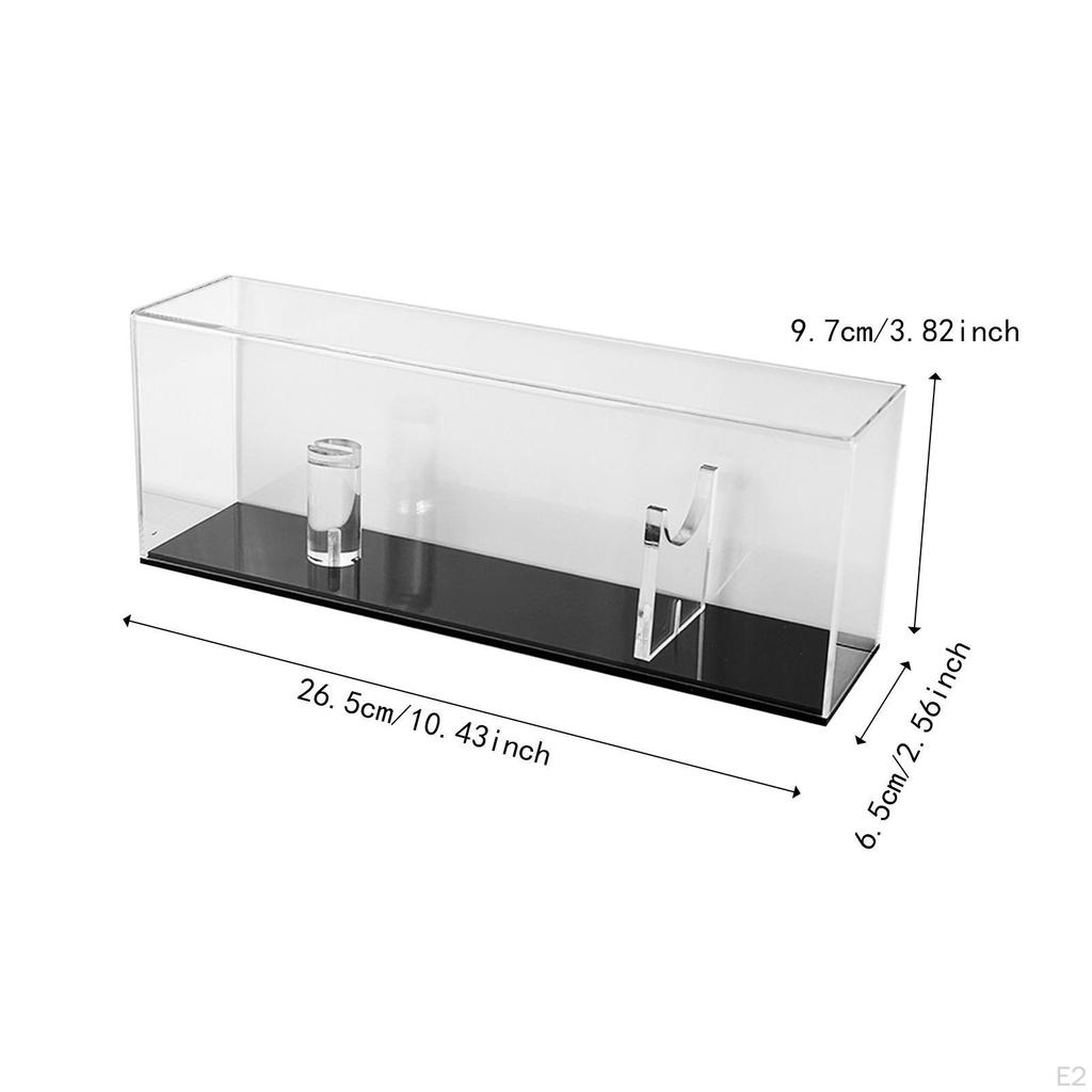 Acrylic Display Case Cabinet Protection Thick Enthusiasts Gift Black Base Showcase Stand for