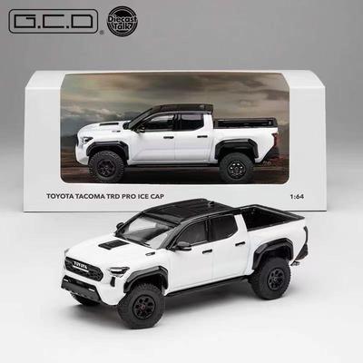 DiecastTalk Exclusive GCD 1/64 Toyota Tacoma TRDPRO(4th Gen) ICE CAP WHITE Alloy Car Model