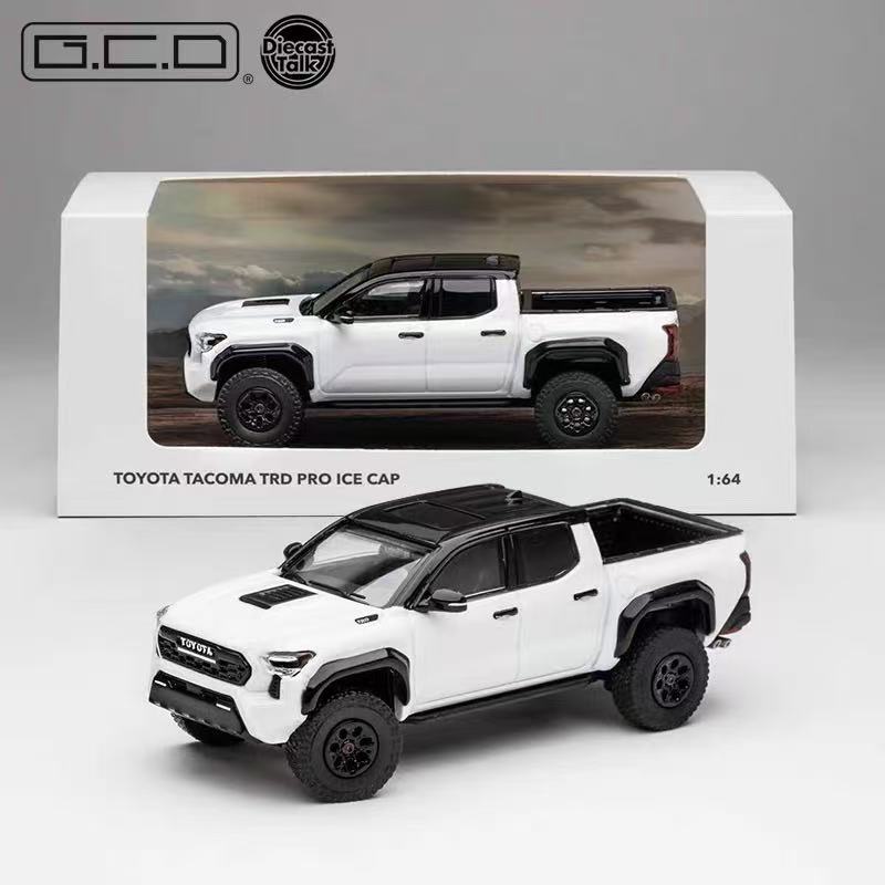 DiecastTalk Exclusive GCD 1/64 Toyota Tacoma TRDPRO(4th Gen) ICE CAP WHITE Alloy Car Model
