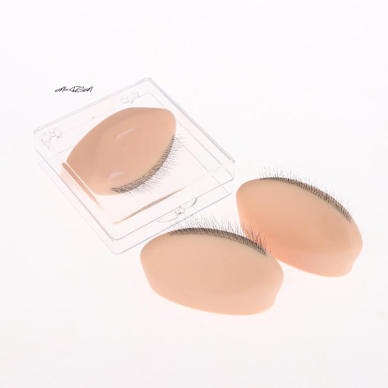 1 ks Silikonový model pro nácvik řas s realistickými prodlouženími Opakovaně použitelný tréninkový nástroj oční víčko pro učení aplikace řas