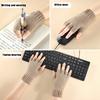 1 Pair Of Autumn And Winter Office And Study Half Finger Gloves, Warm And Cold Resistant Knitted Gloves, Outdoor Cycling Gloves