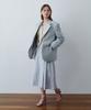 Assenti Pleated Wool Skirt_Sky Blue