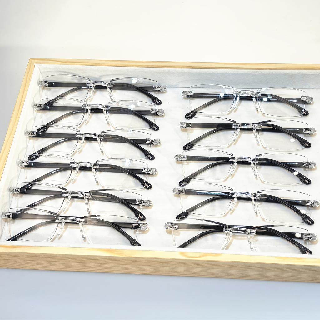 PCS Vintage Square Reading Glasses for Women Anti-Blue Light Polycarbonate Lens One-Piece Square Frame