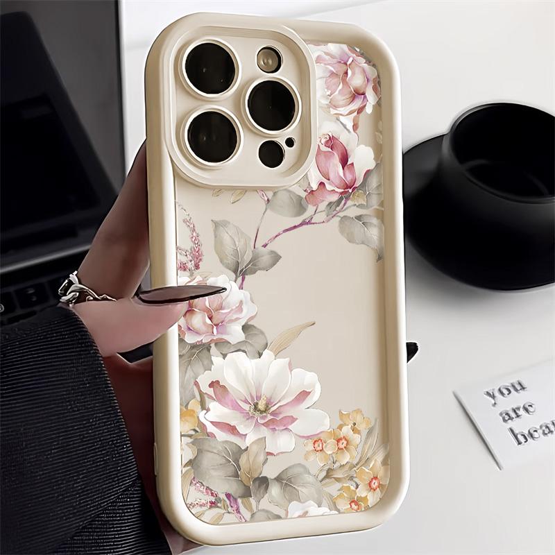

Чехол для телефона Flower для iPhone 12 Funda iPhone 11 13 14 15 Pro Max 7 8 Plus XS X XR SE 13promax Liquid Silicon Carcasa Covers For iPhone14 Pro Max