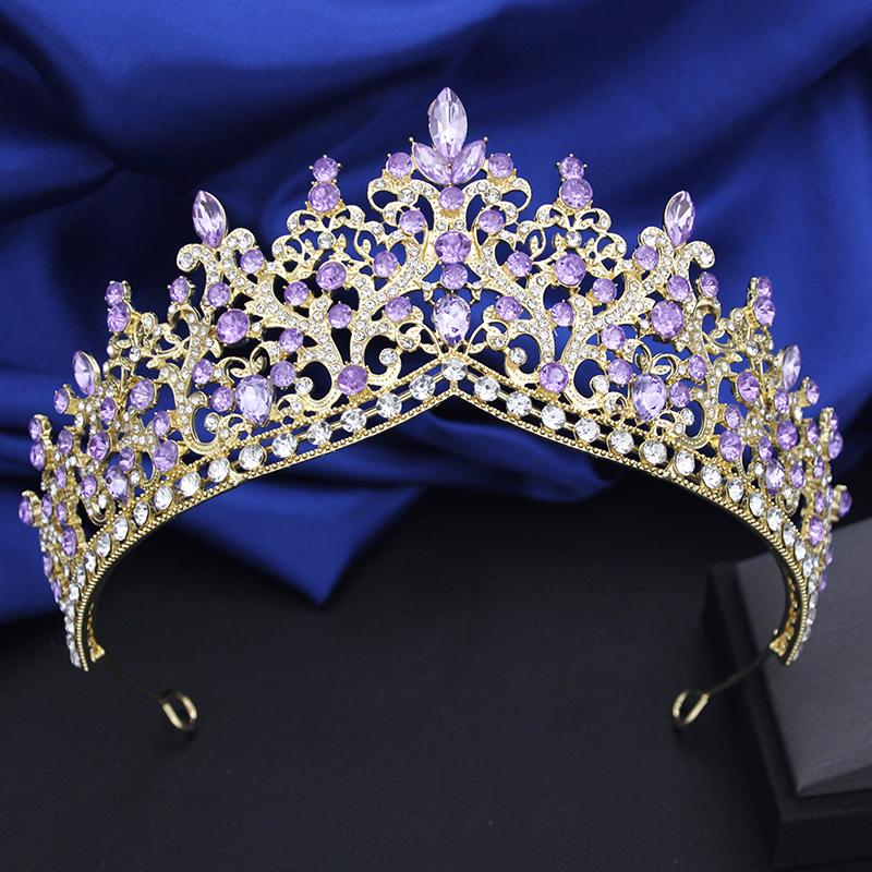 Qualität Königliche Königin Krone Luxus Strass Kristall Tiaras und Kronen Hochzeit Haarschmuck Abschlussball Geschenk Brautaccessoires