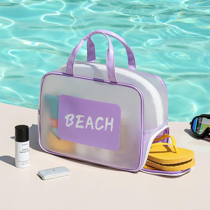 Waterproof Sports Swim Bag with Wet/Dry Compartments, Large Capacity Beach & Yoga Fitness Bag