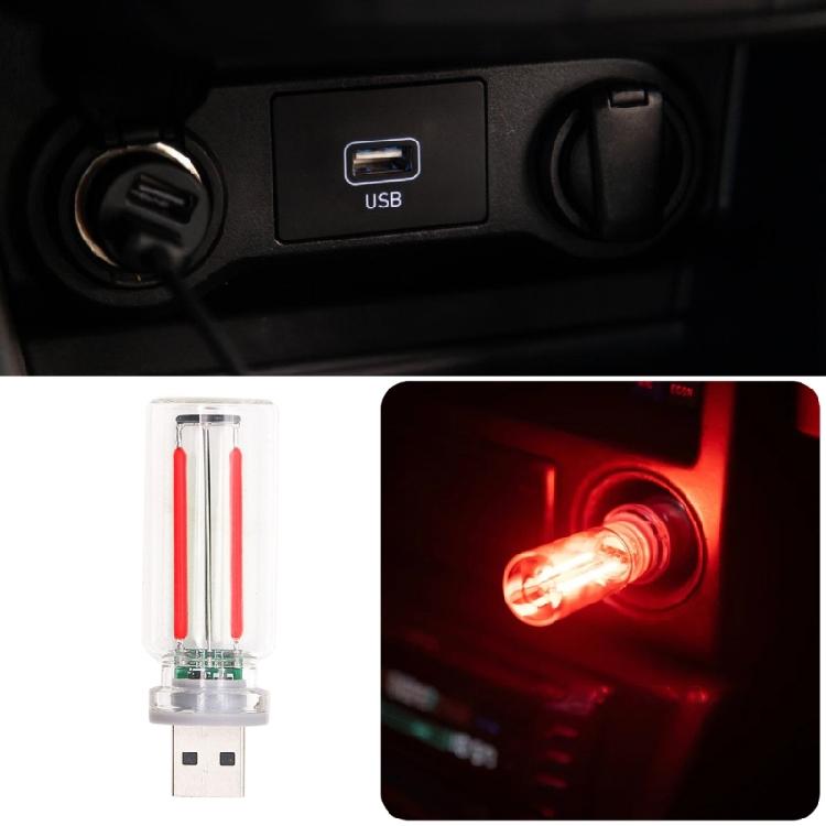 USB Car LED Lighting Atmosphere Light Retro Inspired Auto Interior Mood Lamps Mini LED Bulb Lamp USB Touch Night Light