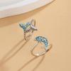 Blue Marine Animal Themed Rings Polished Interior Process Strong Wear