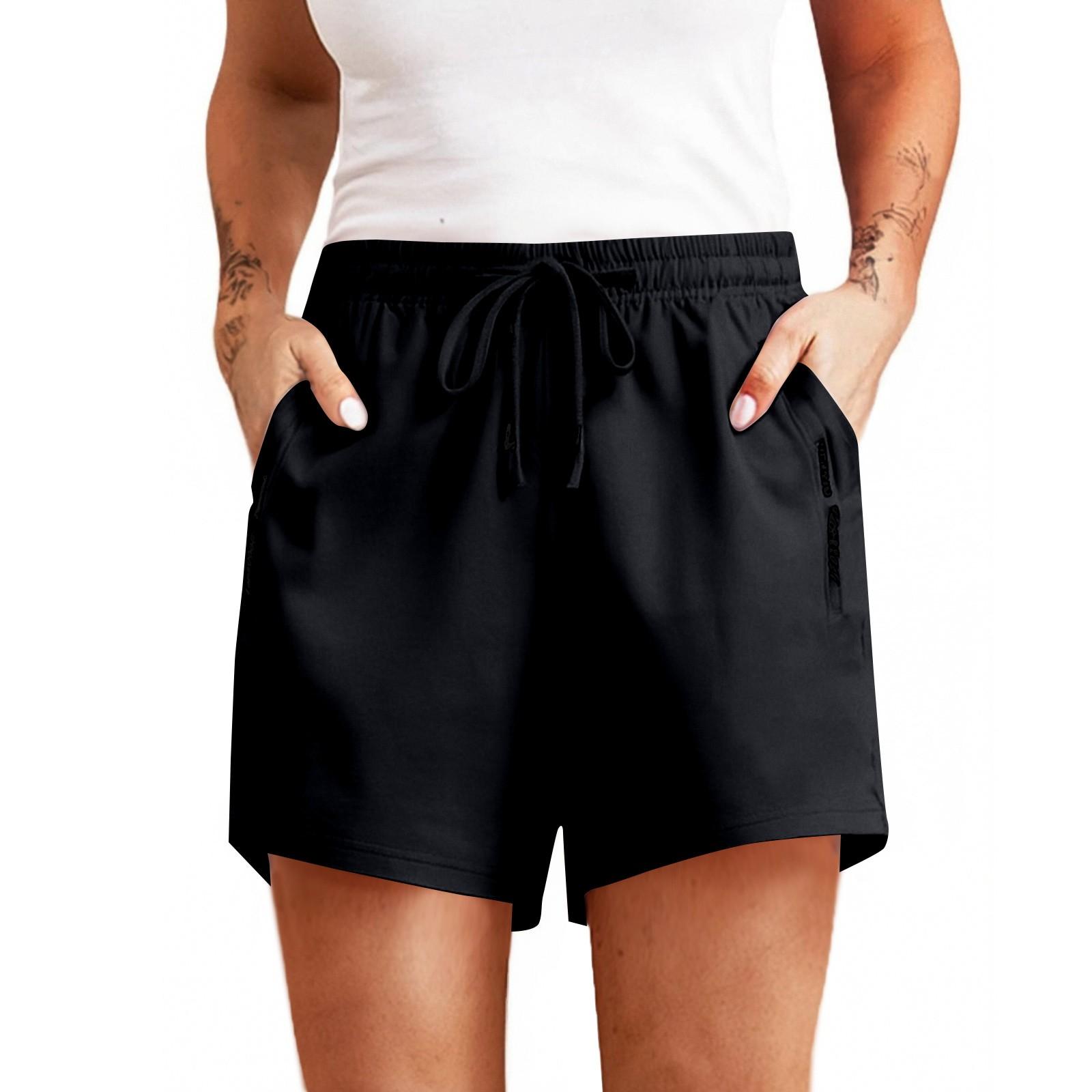 

Женские повседневные однотонные прямые повседневные брюки с эластичной резинкой на талии и карманами XXL чёрный