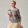 Zhaojun Women's Retro Fair Isle Jacquard Cashmere Sweater