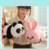 Rabbit Flip Dog Plush Toy Cartoon Duck Panda Husky Stuffed Doll 32cm Decoration