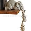 Cute Elephant Figurines Elephant Hanging Little Elephant Resin Crafts Home Ornament Three-piece Set