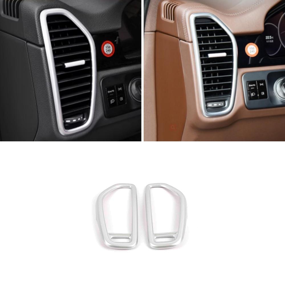 For Porsche Cayenne 2018 - 2022 2023 Interior Styling Center Air Conditioning Car Side AC Outlet Vent Frame Cover Trim