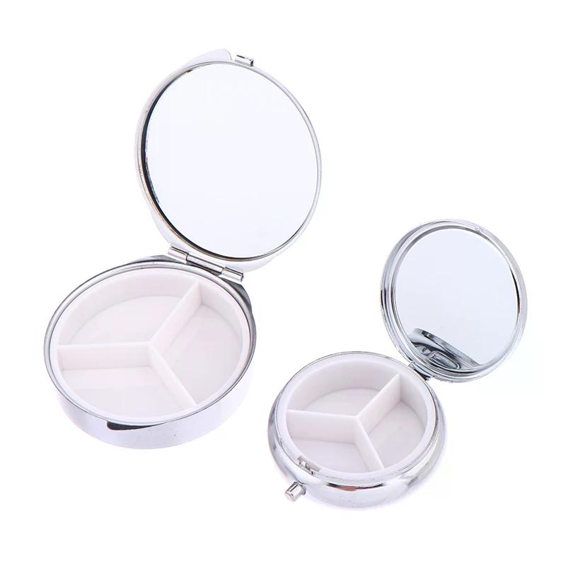 Waterproof Pill Tablet Metal Pill Box Portable Rectangle Round Shape Medicine Case Light-Weight Holder Container Travel Home Use