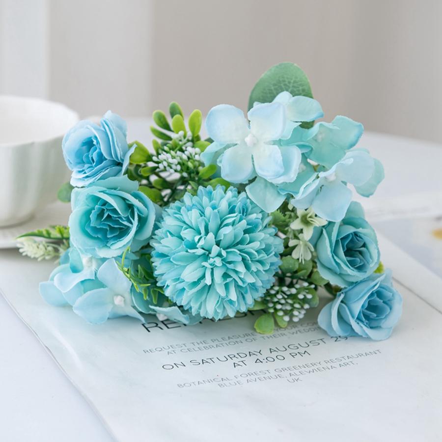 Artificial Rose chrysanthemum Silk Bouquet Flowers  Bridal Wedding outdoor garden arch Decor Home Valentine Garland Accessories