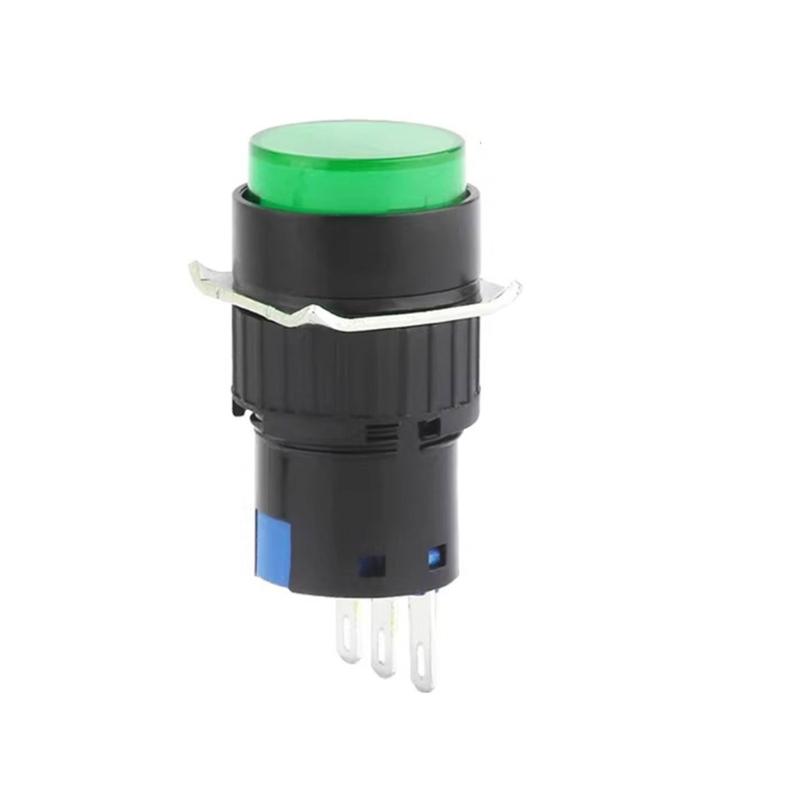 

Self Resetting Push Button Switchs For Motorcycle Emergency Start System Strong PC Construction Compact Installation зелёный