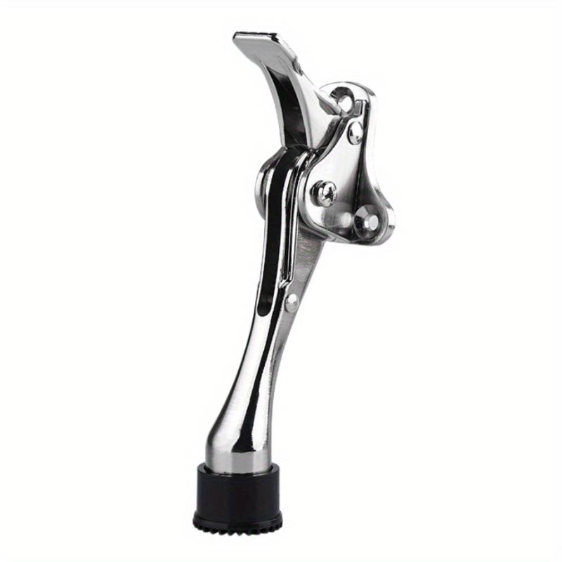 1 ks Dveřní zarážka One Touch Kickdown, Držák dveří, Vysoce odolné dveřní zarážky, Spodní část dveří, Výškově nastavitelné gumové koncovky, Dodává se s montážními šrouby