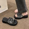 Slippers Women's Summer Wear Fashion New Beach Muffin Thick Bottom Sequins Beautiful Cool Slippers