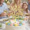 Acrylic Happy Easter Cake Topper Cartoon Rabbit Egg Pattern Easter Egg Bunny Decor Decorative Rabbit Cake Toppers