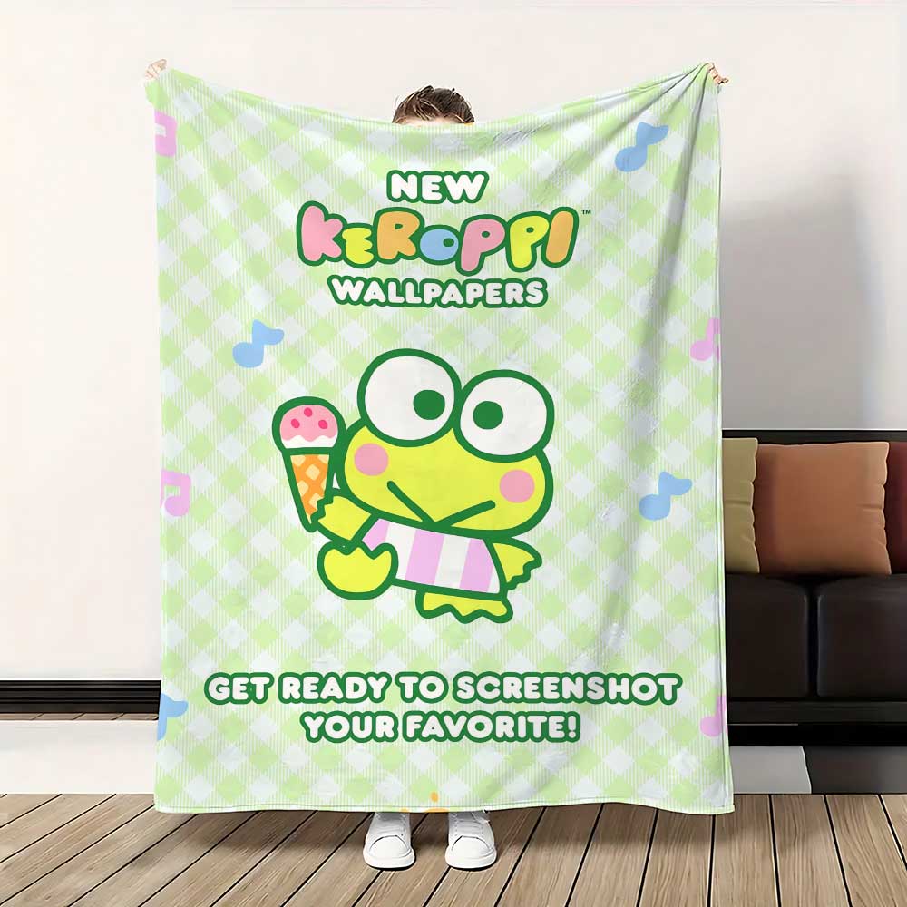 Plush Blanket Sofa Winter Kawaii KEROKEROKEROPPIS Bedroom Decoration Home Fluffy Soft Blankets for Bed Bedspread the Throw Warm