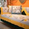 Bohemian Grid Patchwork Pattern Sofa Cushion  Pure Cotton Sofa Cover Pillowcase Anti Slip Dustproof Living Room Sofa Towel