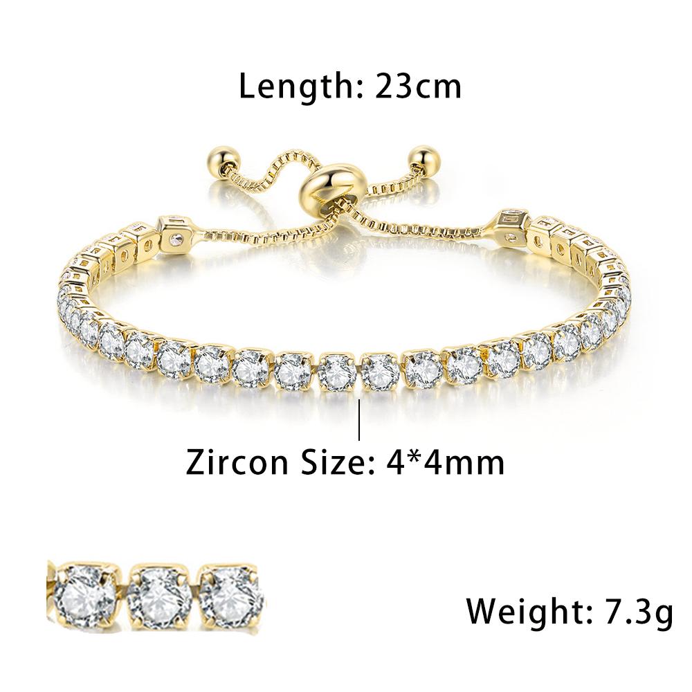 New Fashionable Zircon Tennis Bracelets for Women Dazzling Various Shape Crystal Hand Chain Trend Sexy Party Accessories Zircon