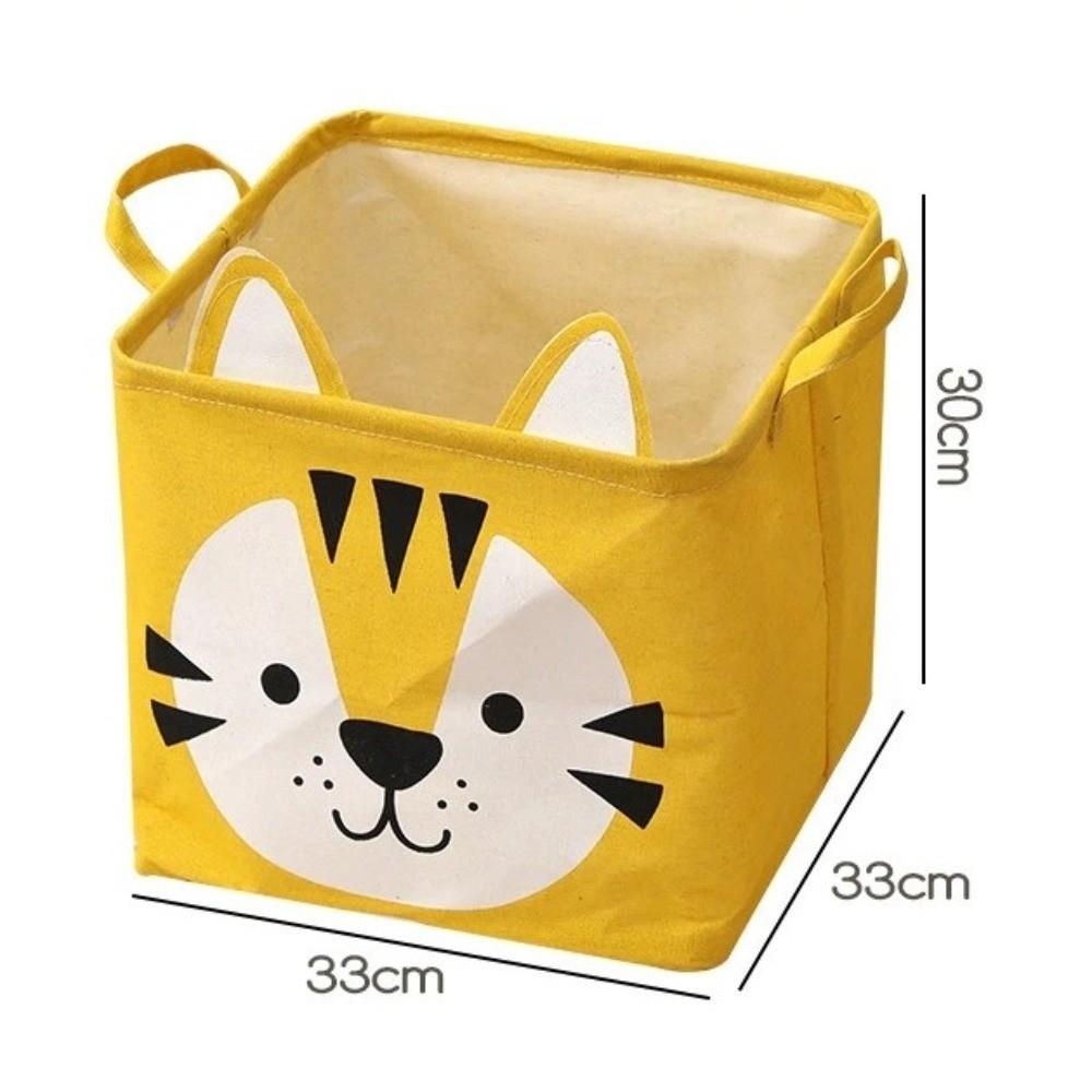 Cute Cloth Toy Storage Box Cartoon Dustproof Dirty Clothes Basket Large Capacity Multifunctional Folding Storage Basket Home