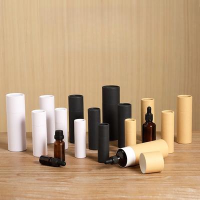 20pcs Essential Oil Bottle Paper Tube Packaging Box Universal Kraft Paper Cylinder Gift Box Tea Paper Can Digital Accessories Circular Boxes