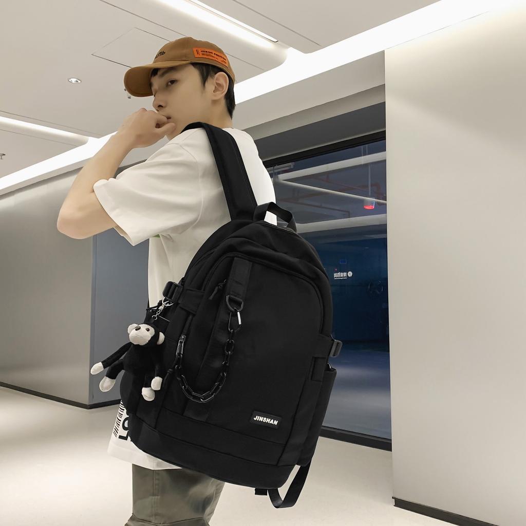 Schoolbag trendy brand fashionable versatile trendy cool college student backpack simple backpack female large capacity high school junior