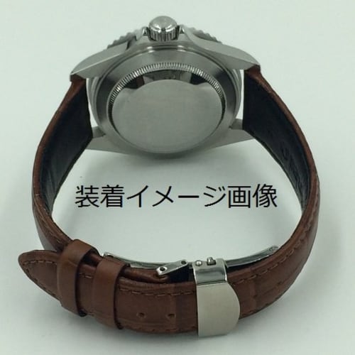 DauStage Genuine Leather Watch Band with D-Buckle, White Stitching, Crocodile Embossed, 5 Colors, 4 Sizes, Includes Spring Bars & Spring Bar Remover (