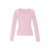 2025 Spring/Summer Women's Y2K Square Neck Long Sleeve Casual Fashion Top