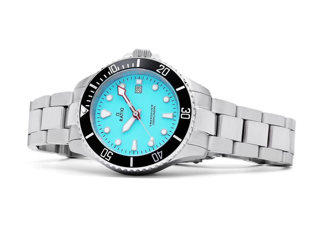RATIO FreeDiver Sapphire Stainless Steel Ice Blue Dial Quartz RTFL807 200M Women's Watch