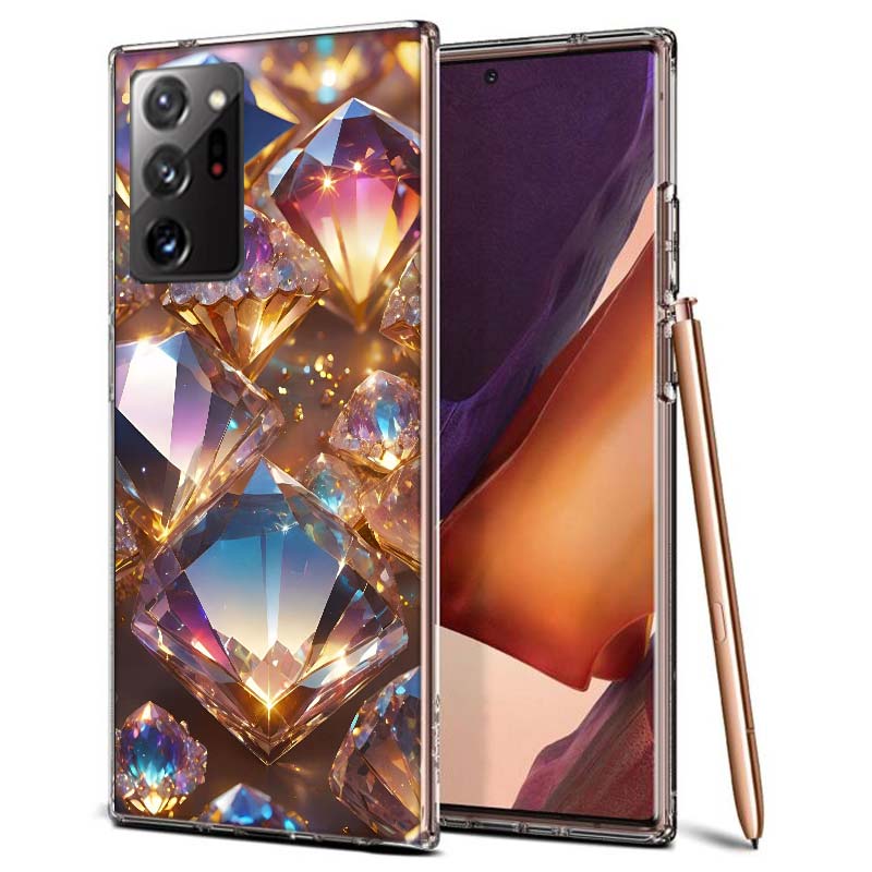 Shining and Dazzling Diamond Gemstones Phone Case for Samsung A55 A35 A25 A15 A07 A05S A16 A17 A26 A36 A37 A56 A57 Galaxy Note 2