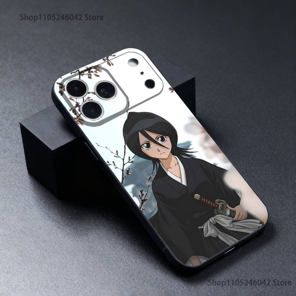 

R-Rukia Аниме-E KuchikiS Для iPhone 17,16,15,14,13,12,11,Pro,Max,Plus Черный Мягкий Чехол для Телефона iPhone17