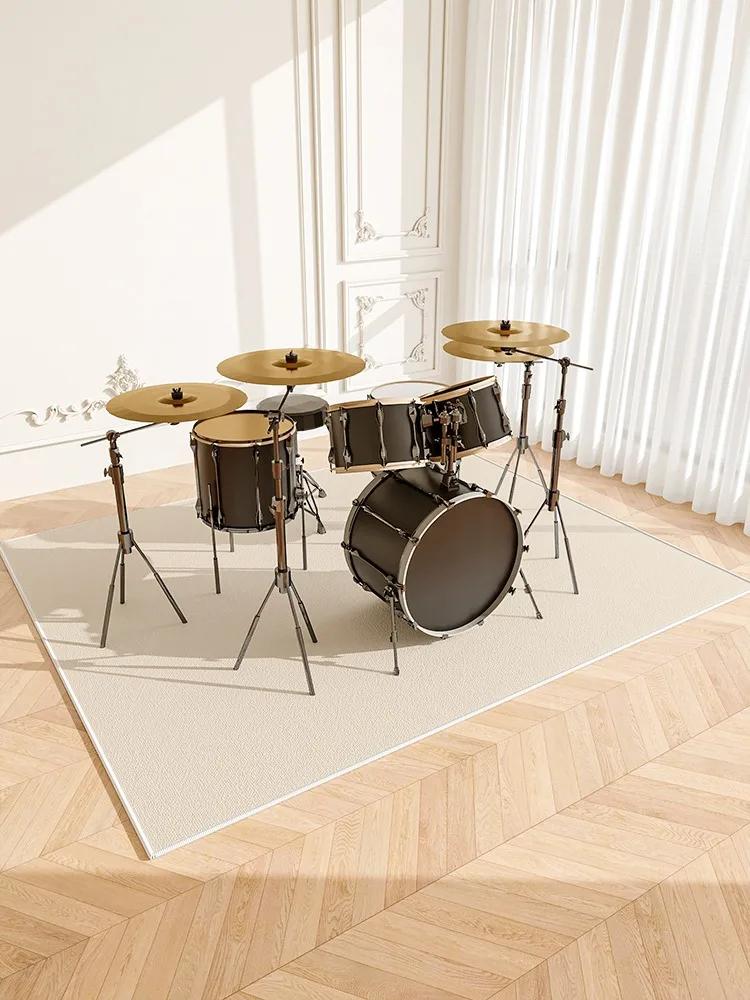 Simple Solid Piano Drum Carpet Thickened Shock Absorption Sound Insulation Non-slip Mat Light-luxury Living Room Bedroom Rug