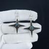 Natural Blue Flash Labradorite Gemstone Star Shape Earrings, 925 Sterling Silver Earring, Handmade Boho Silver Jewelry Dangle Earrings, Birthday Gift