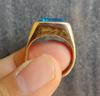 Mens Ring, London Blue Topaz Ring, 925 Solid Sterling Silver Ring, Rings for Men, Blue Topaz Quartz Ring, Signet Ring
