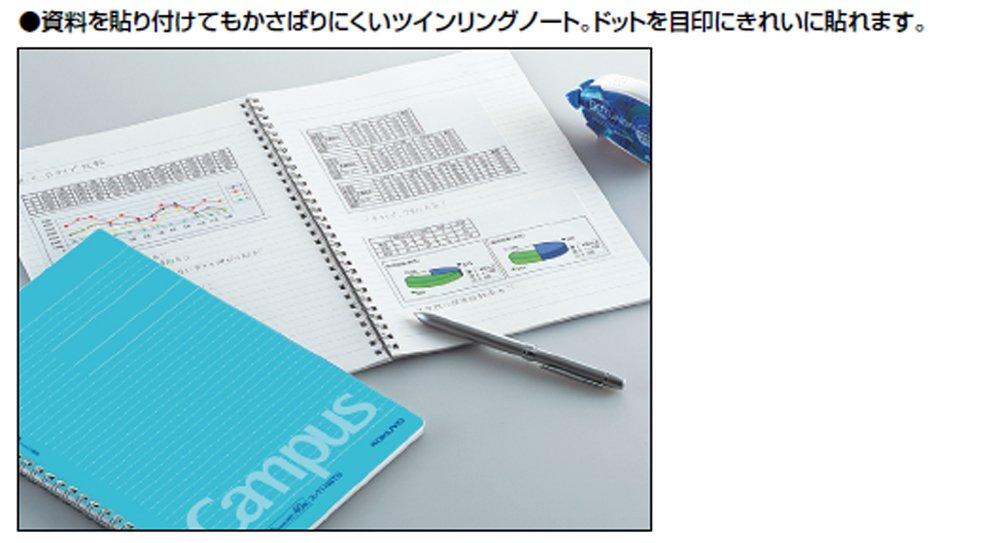 Kokuyo Campus Twin Ring Dotted B 50 Notebook, Lines, A6, Ruled, Sheets, Su-T155BTN