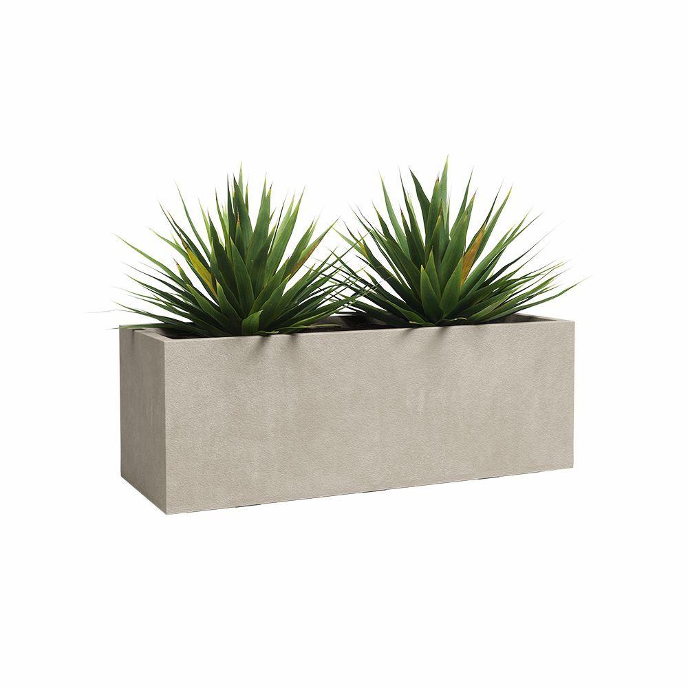 ARTEVASI Jardiniere - SYDNEY - Plastique - Creme - 80 cm - 57 L - Dimensions: 79.5x29.5x29.5 cm