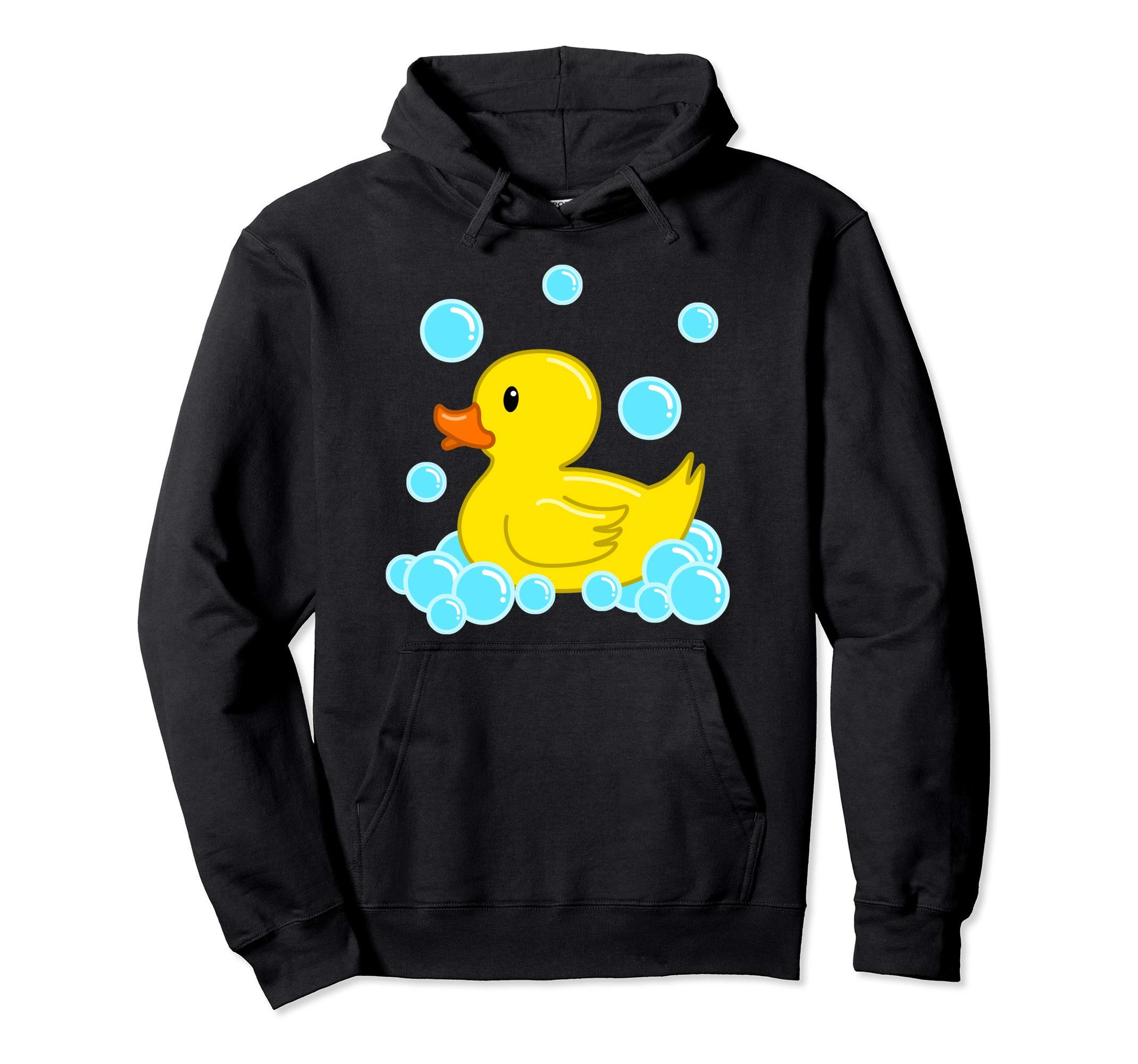 

Cute Yellow Duck Bath Toy Rubber Ducky Hoodie чорний