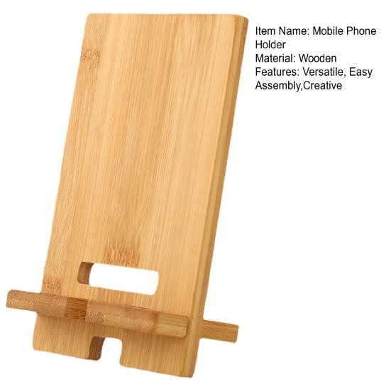 Wooden Phone Holder Universal Adjustable Desktop Office Home Foldable Holder for Tablet Stand Portable Lazy Phone