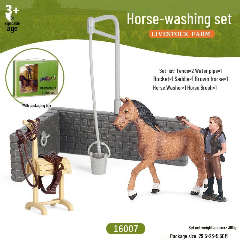 Children's Prancing Horse and Jockey Toy Set