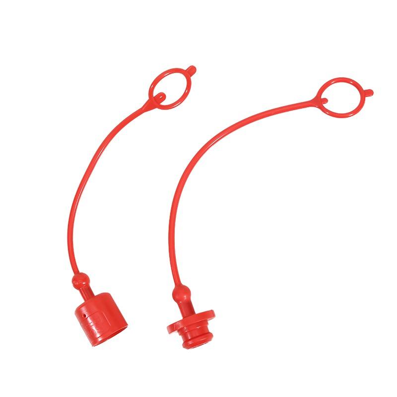 1set Hydraulic Quick Coupler Male Dust Cap And Female Plug Cover PVC Rubber Hydraulic Quick Connector Male Dust Cover красный