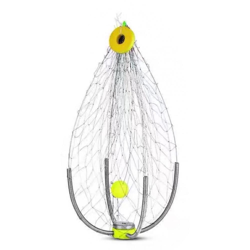 50/60 Automatic Opening Closing Fishing Trap Fishing Net Cage Net Steel Wire for Saltwater Seawater Outdoor Fishing Accessories