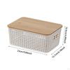 Storage Basket Weave Box Multipurpose Portable for Organizing Container Kitchen Cabinet