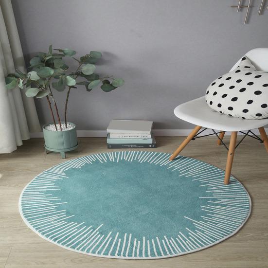 Boho Round Rugs - 2Ft Washable Non-Slip Small Round Area Rug Throw