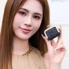 PU Leather Leather Jewelry Bag Square Small Item Bag Elegant Kiss Lock Coin Purse  Ring