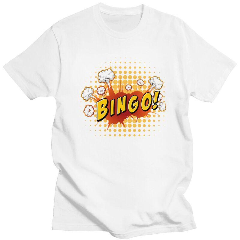 Custom Hot Game Bingo T Shirts Men Pure Cotton Tees Tshirt Tshirt Clothing