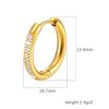 High-End 316 Stainless Steel Rhinestone Hoop Earrings for Women